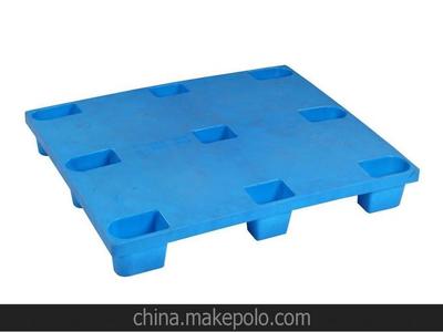 「圖」供應(yīng)食品飲料專用塑料托盤 叉車周轉(zhuǎn)平面塑料托板 藍(lán)色塑膠墊貨板圖片